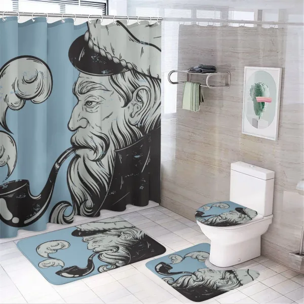Old Seaman Pipe on a shower curtain