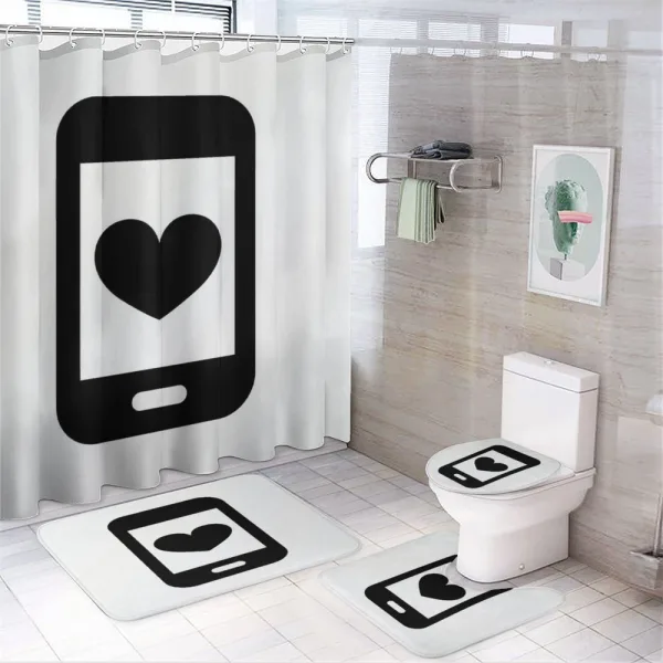Smartphone Design on a shower curtain