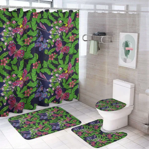 Tropical Vivid Petal on a shower curtain