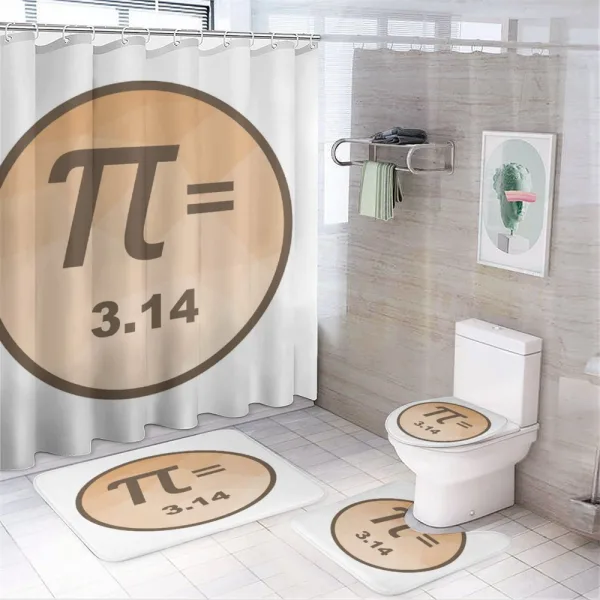 Value Number in Circle on a shower curtain