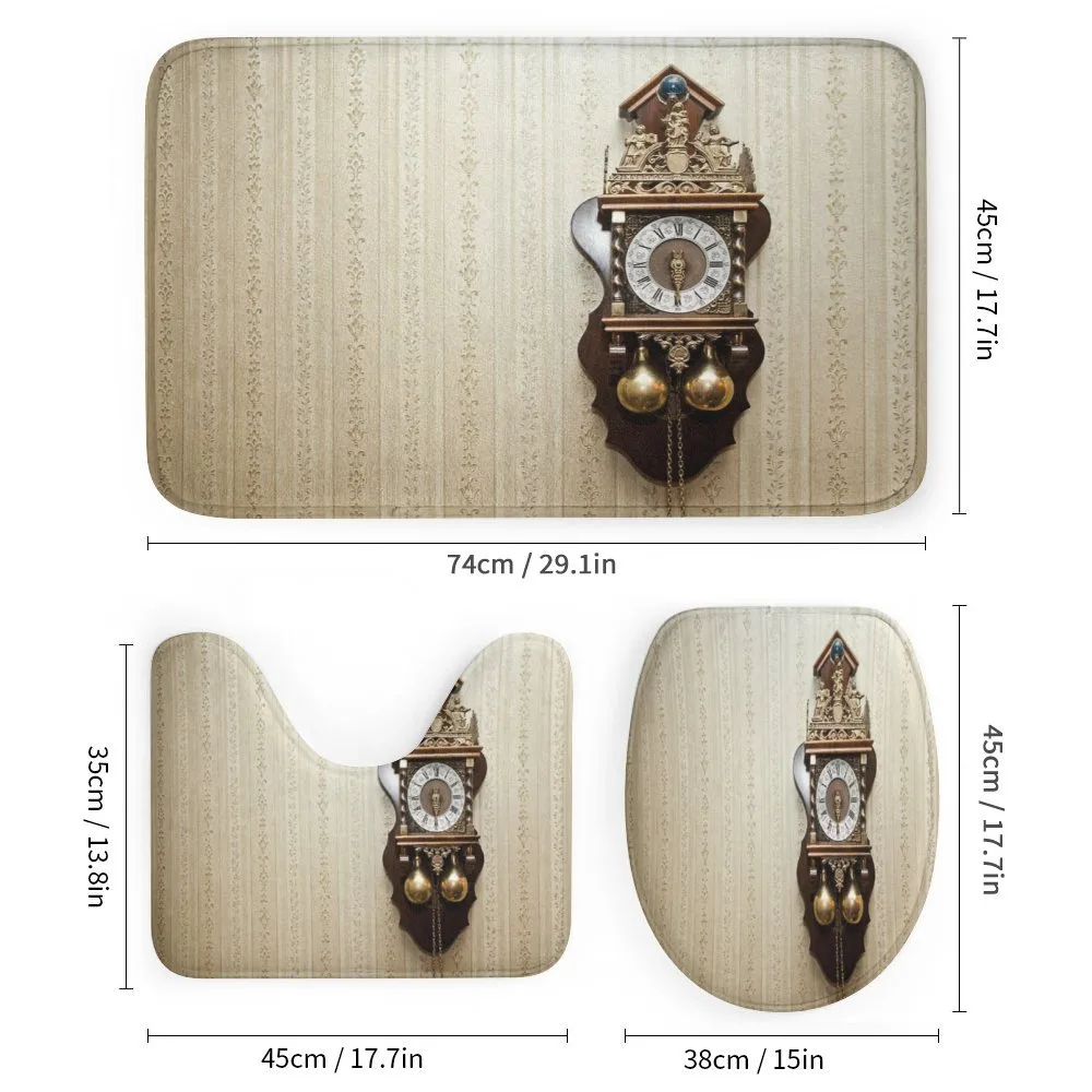 Wood Wall Carving Clock — Detail 1