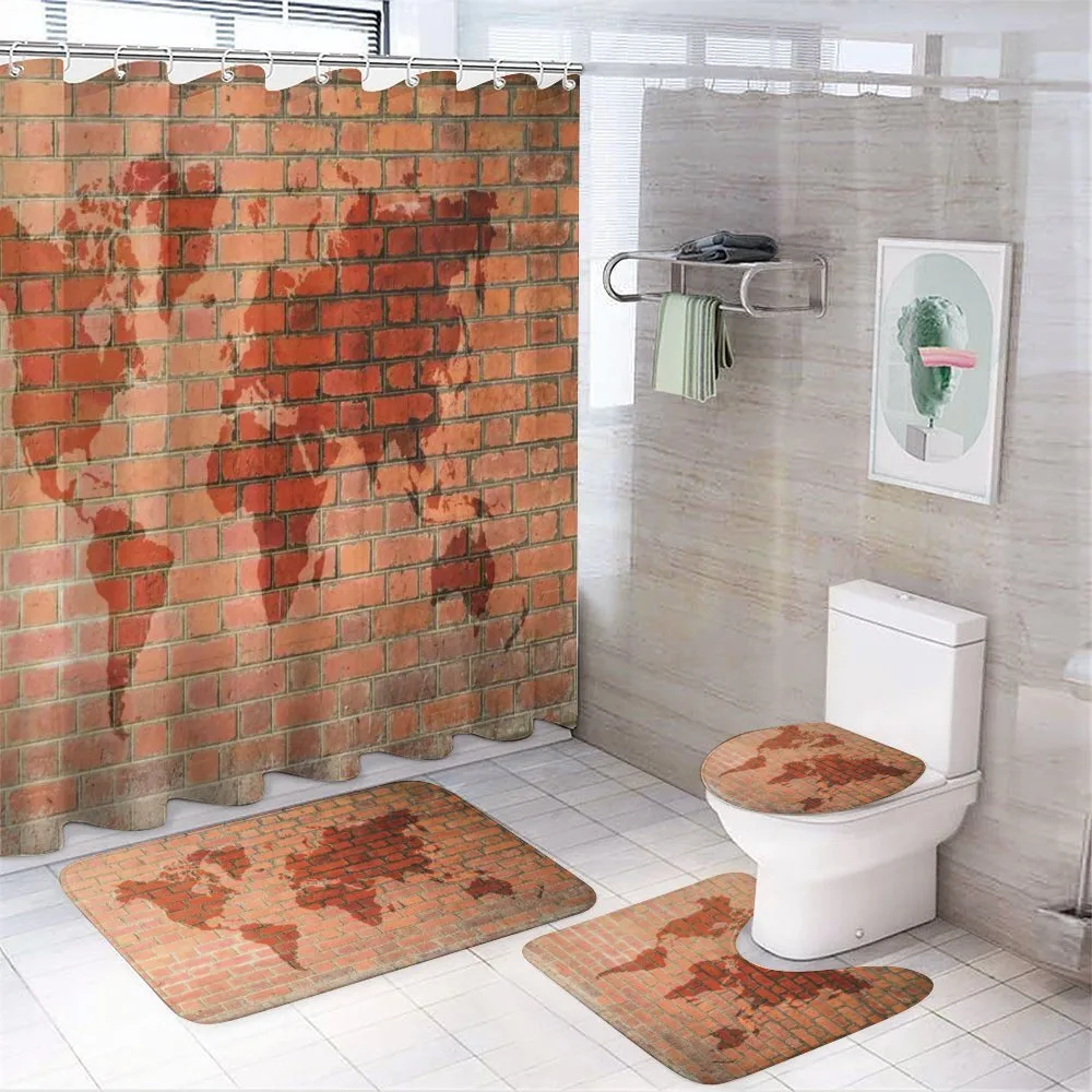 World Map on Brick Wall — Your design