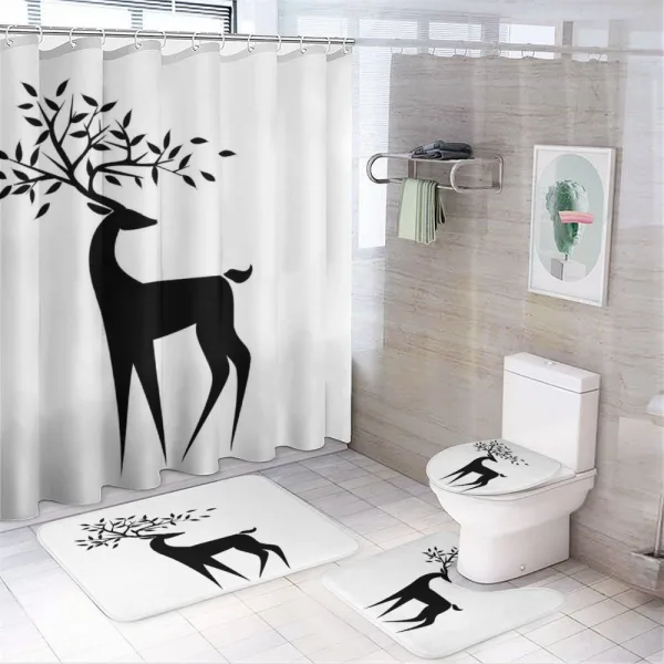 Abstract Reindeer Leaf on a shower curtain