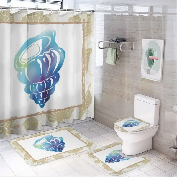 Aquatic Cockleshell on a shower curtain