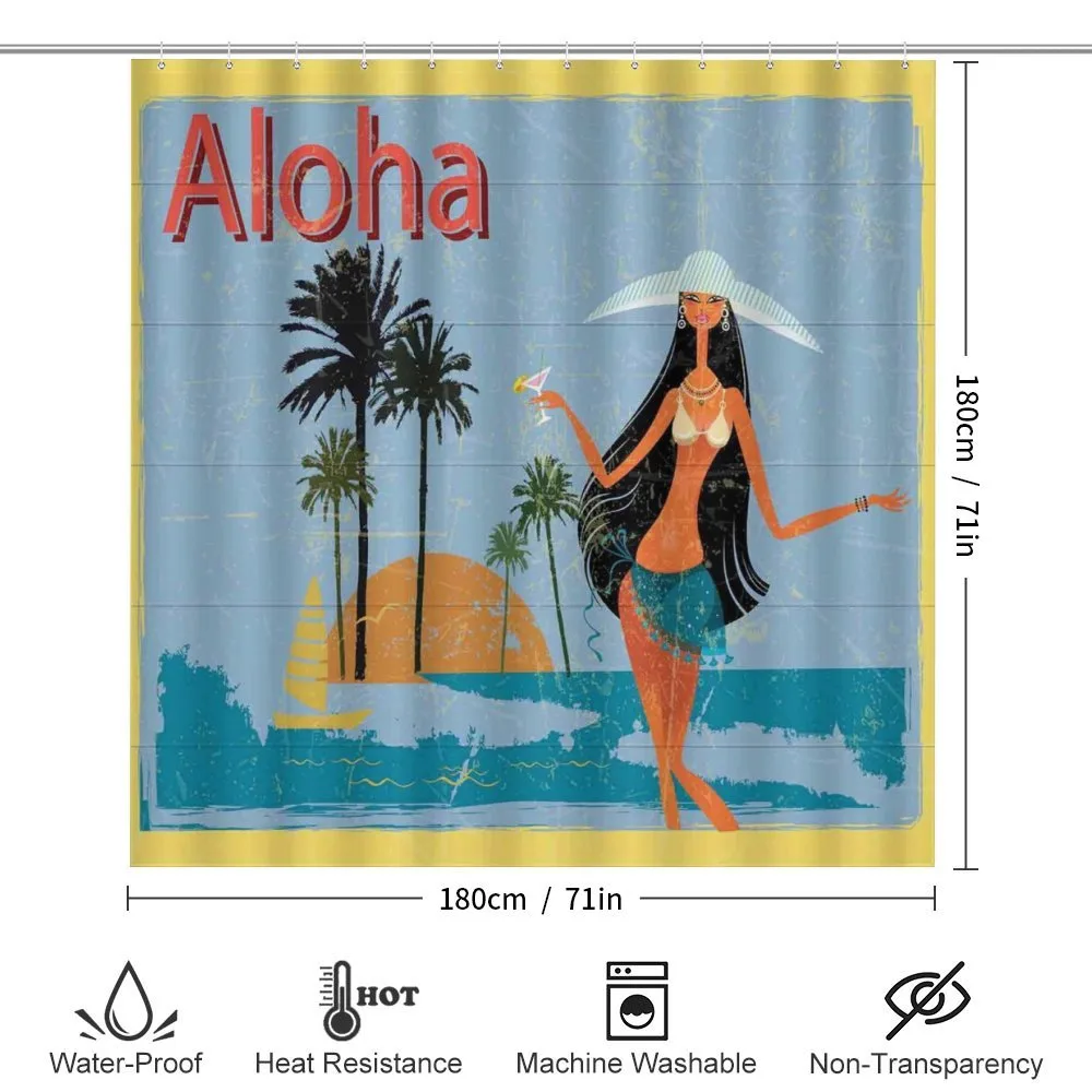 Brunette Hair Hawaiian Lady — Detail 2