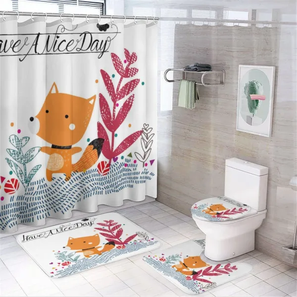 Character Geometric on a shower curtain