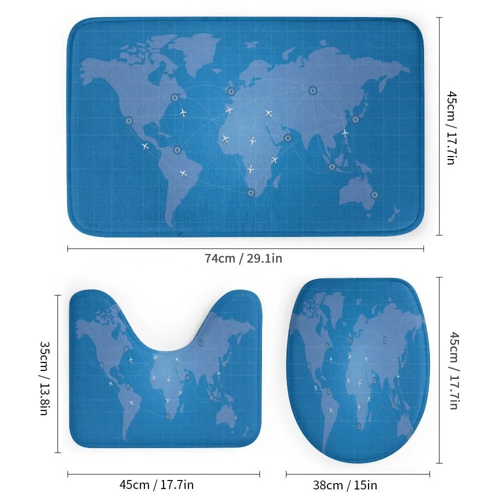 Flight Routes on World Map — Detail 1