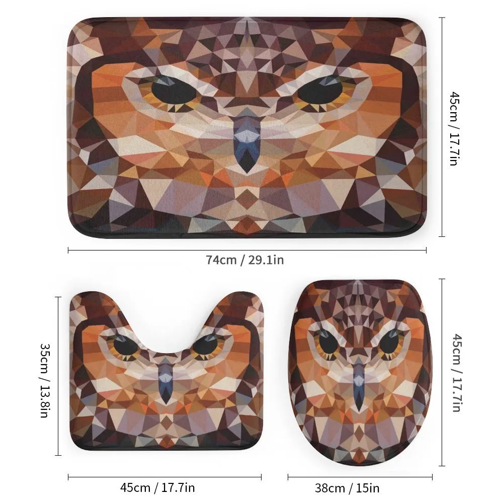 Geometric Mosaic Owl Art — Detail 1