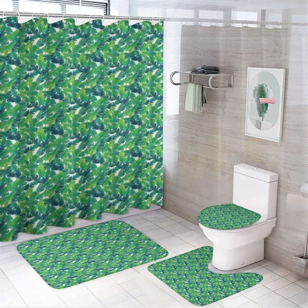 Lush Tropical Leaves on a shower curtain