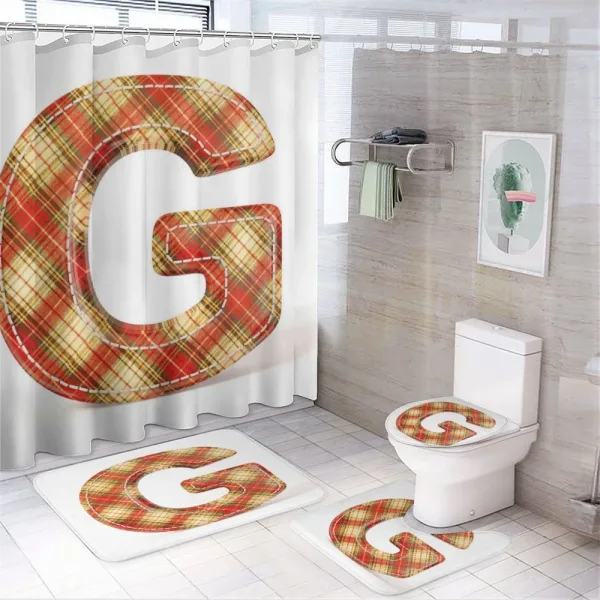 Old Fashioned Plaid on a shower curtain