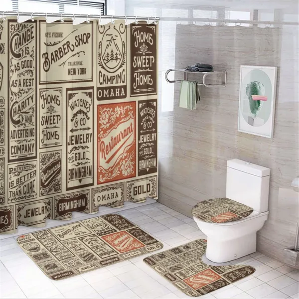 Pack Old Advertising on a shower curtain