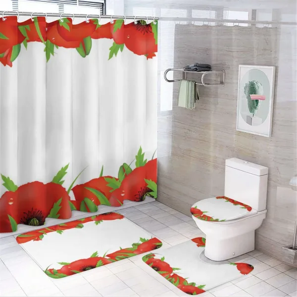 Perennial Bedding Plants on a shower curtain