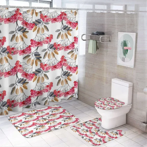Shrubs Full of Berries on a shower curtain