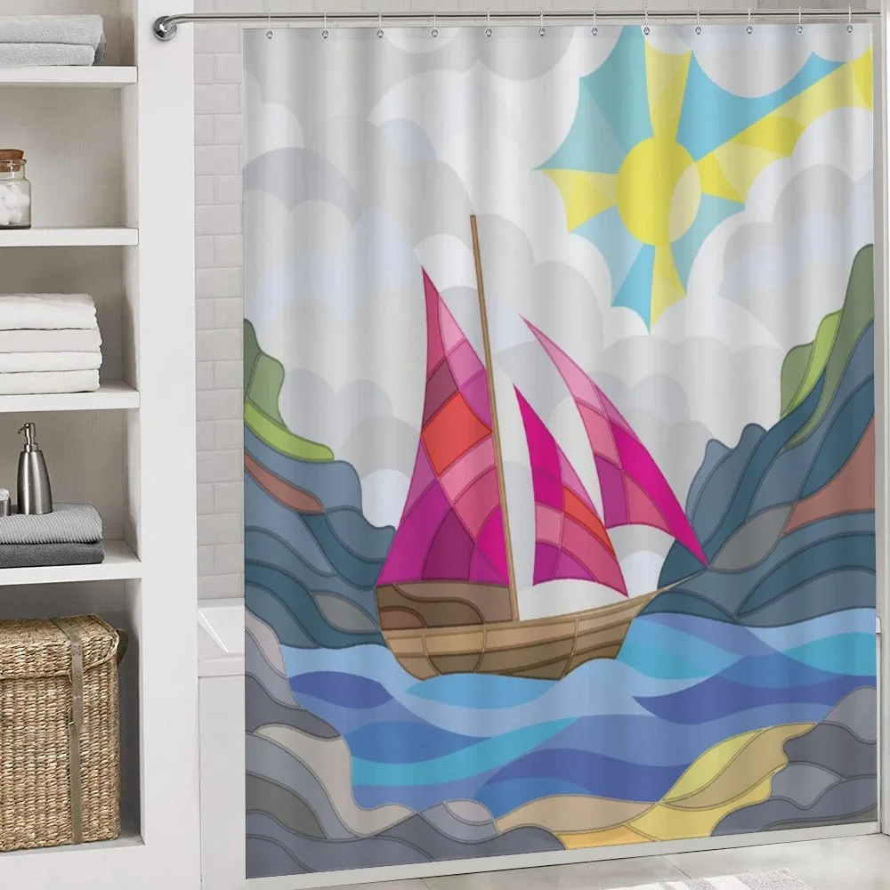 Sun Sail Boat Vitray — Detail 4