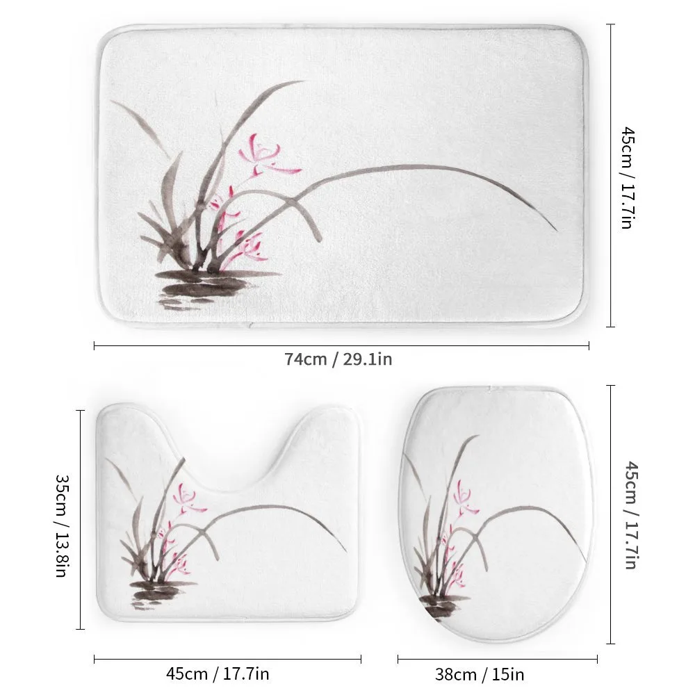 Traditional Ink Orchid — Detail 1