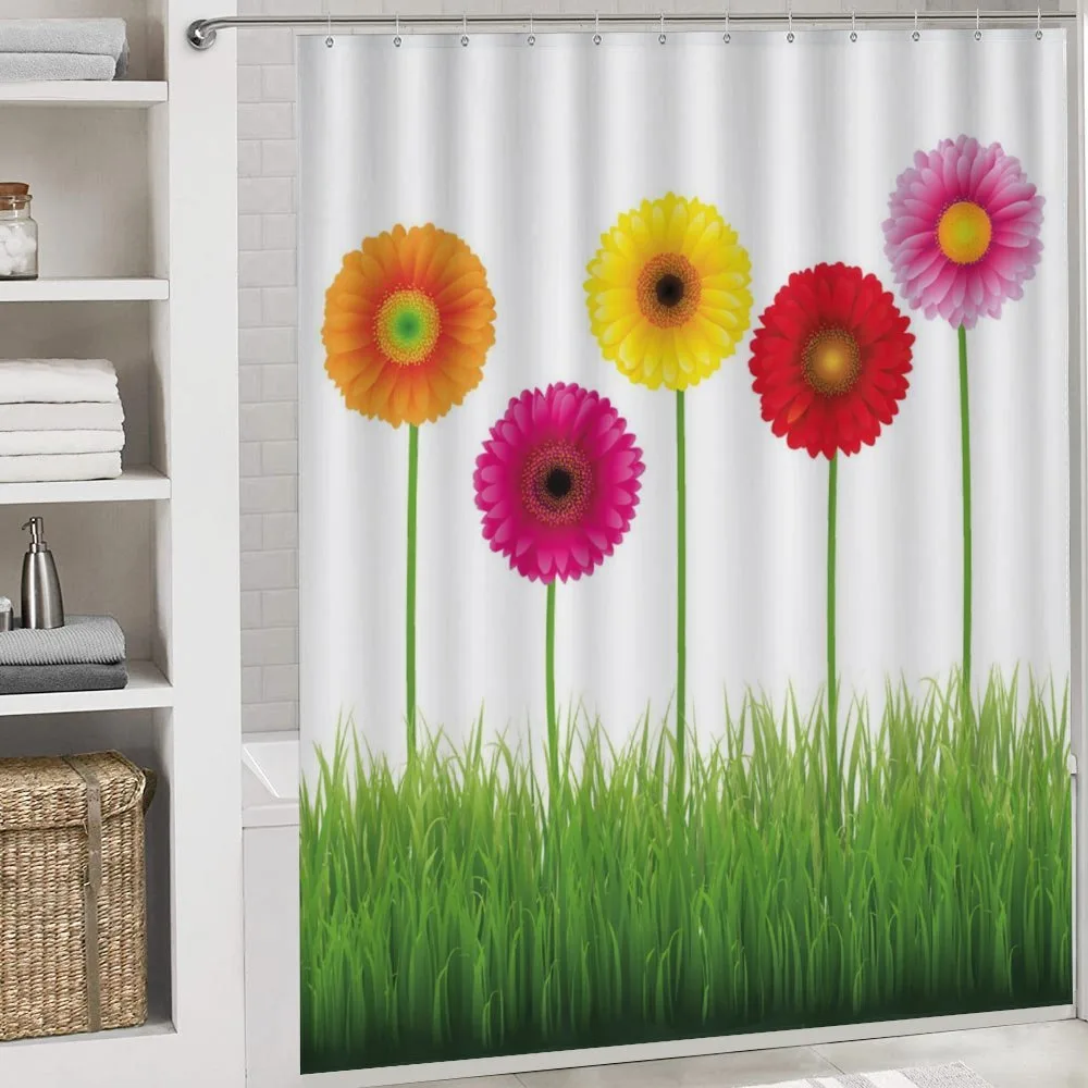 Vivid Flowers on Grass — Detail 4