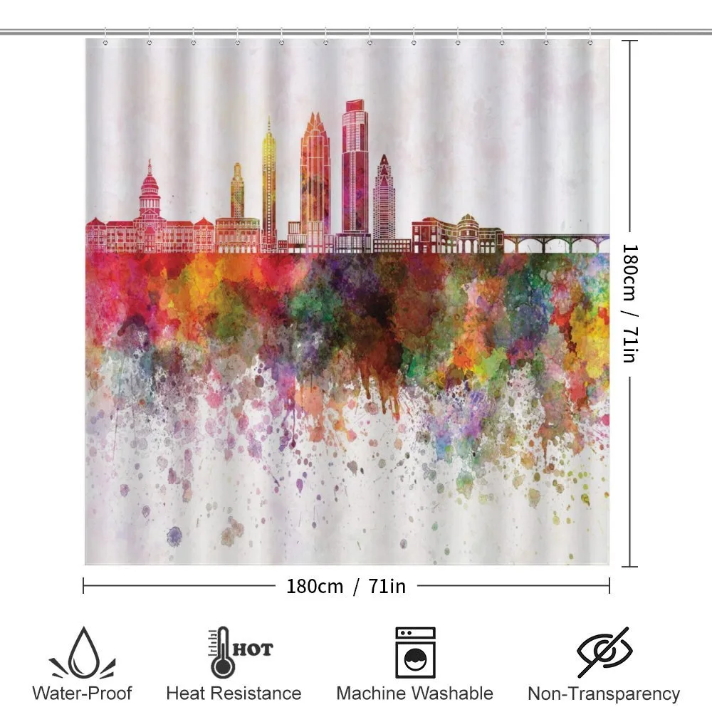 Watercolor Buildings Blots — Detail 2
