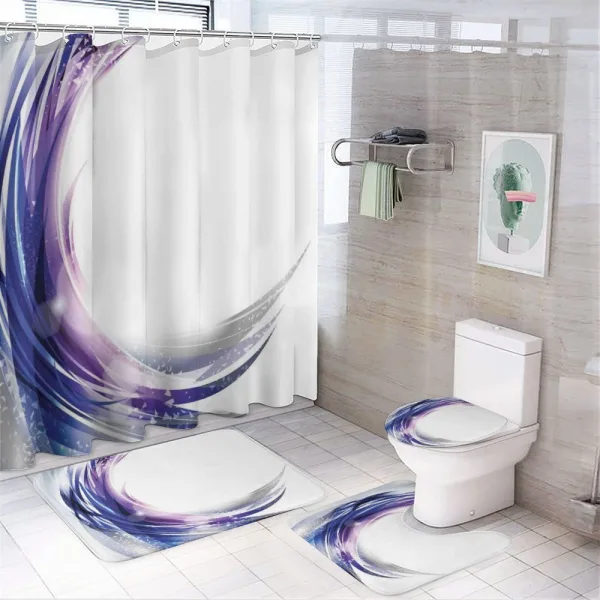 Wave Like Ombre Dots on a shower curtain