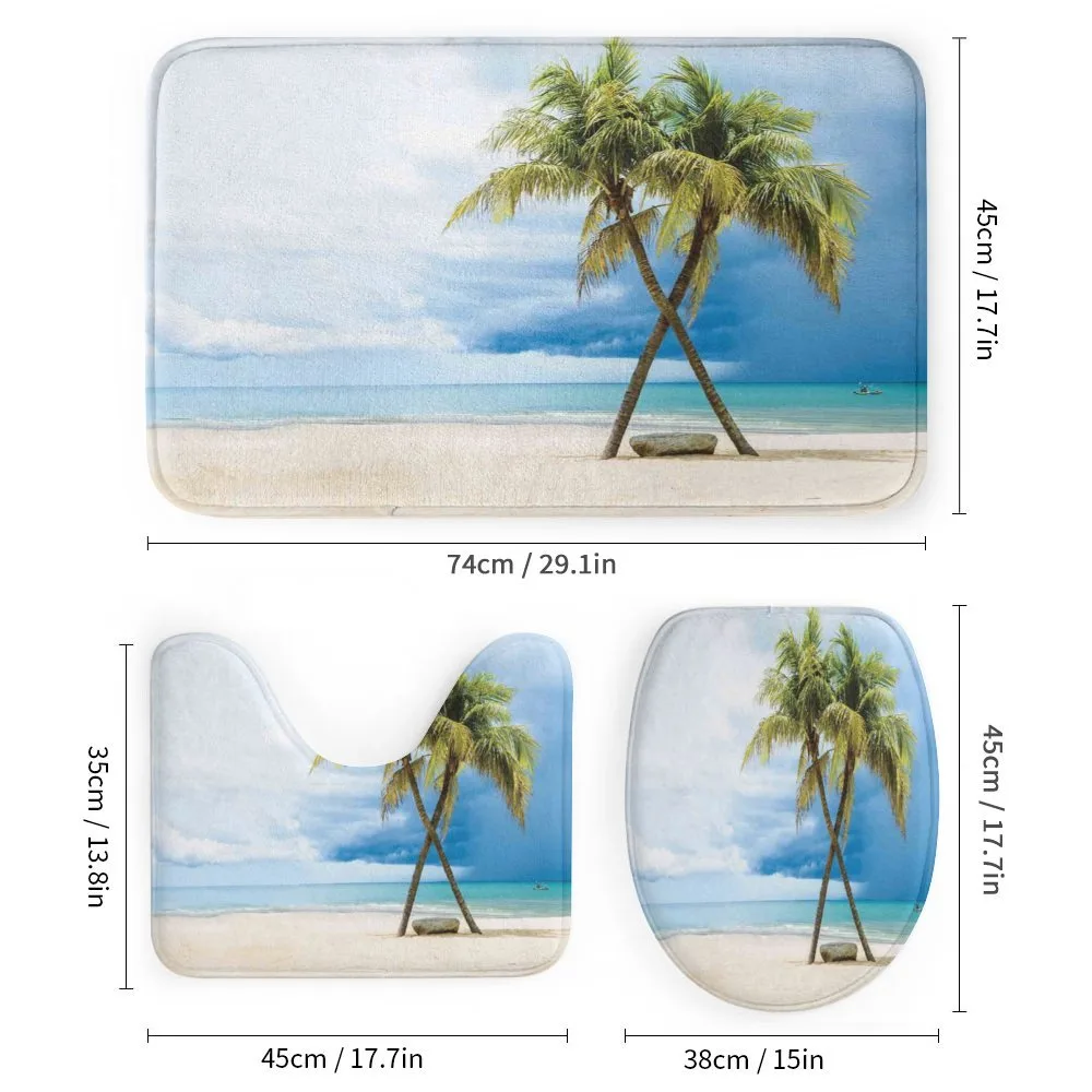 Beach Palm Trees Rock — Detail 1
