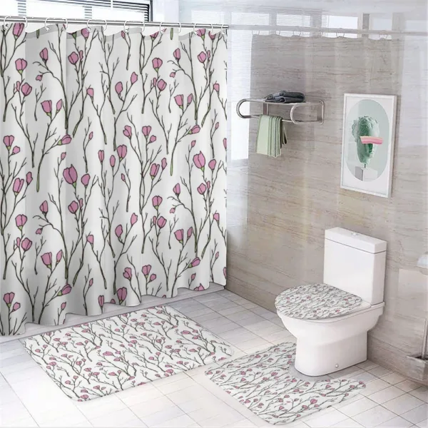 Blossom in Vintage Colors on a shower curtain