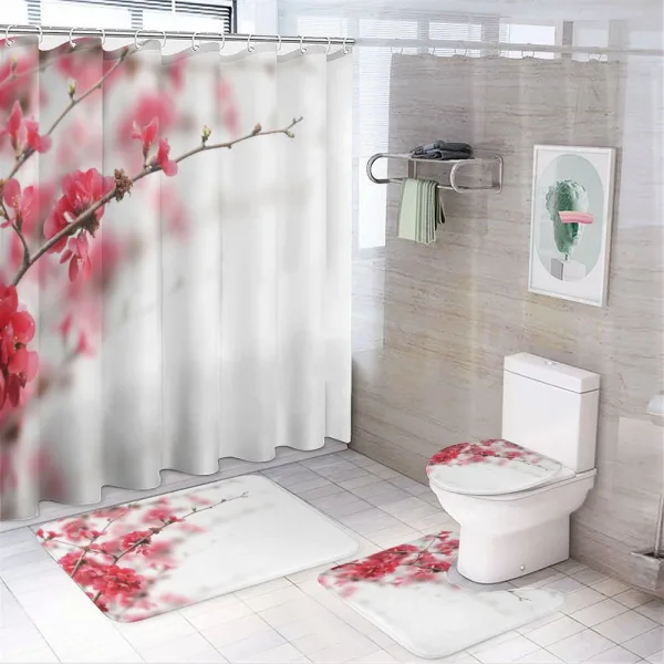 Cherry Blossoms Misty on a shower curtain