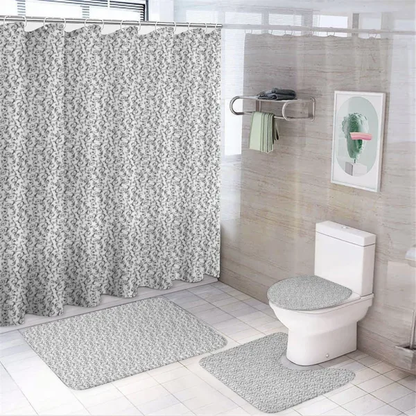 Classic Ivy Swirl Leaf on a shower curtain