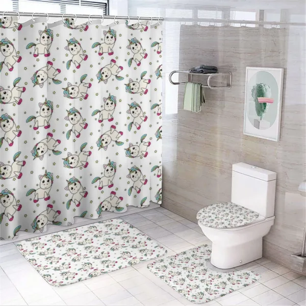 Colorful Mythical Horse on a shower curtain