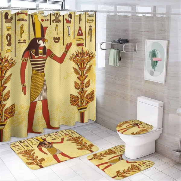 Egyptian Hieroglyph Myth on a shower curtain