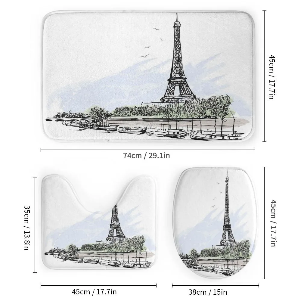 Eiffel Tower Birds Trees — Detail 1
