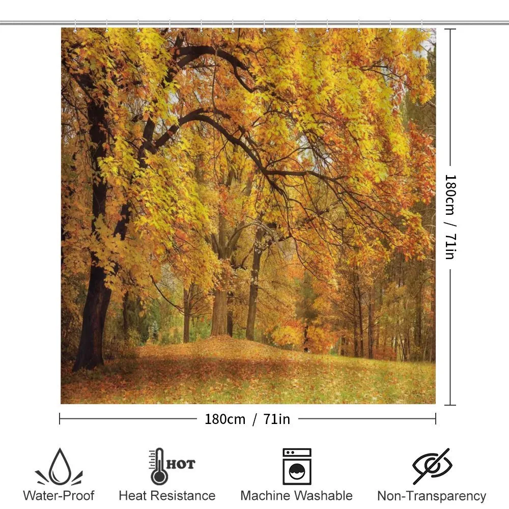 Fall Pale Maple Trees — Detail 2