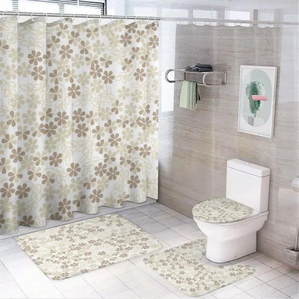 Flowers Bouquet Blooms on a shower curtain