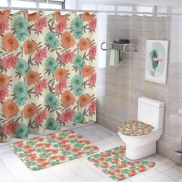 Gardening Ornate Design on a shower curtain