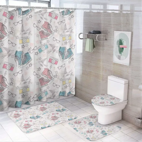 Grunge Teen Accessories on a shower curtain