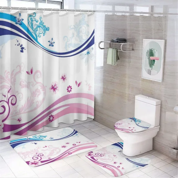 Ivy Flower Leaves Nature on a shower curtain