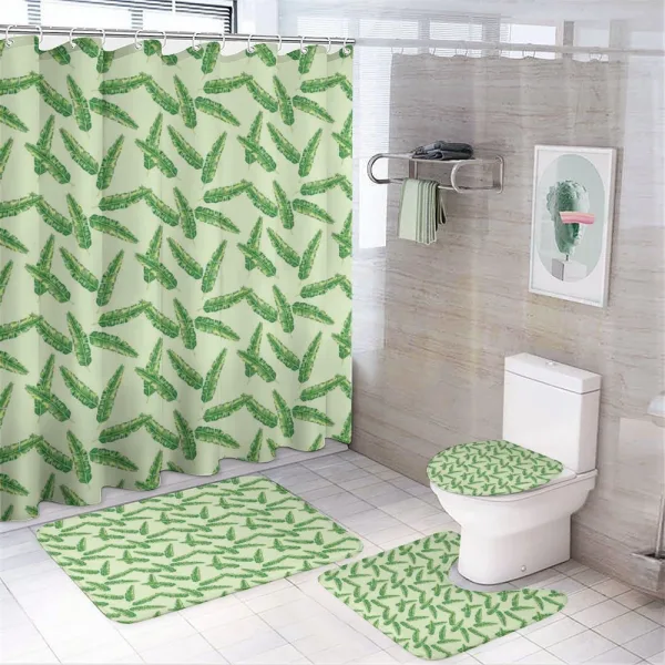 Jumbled Plants on a shower curtain