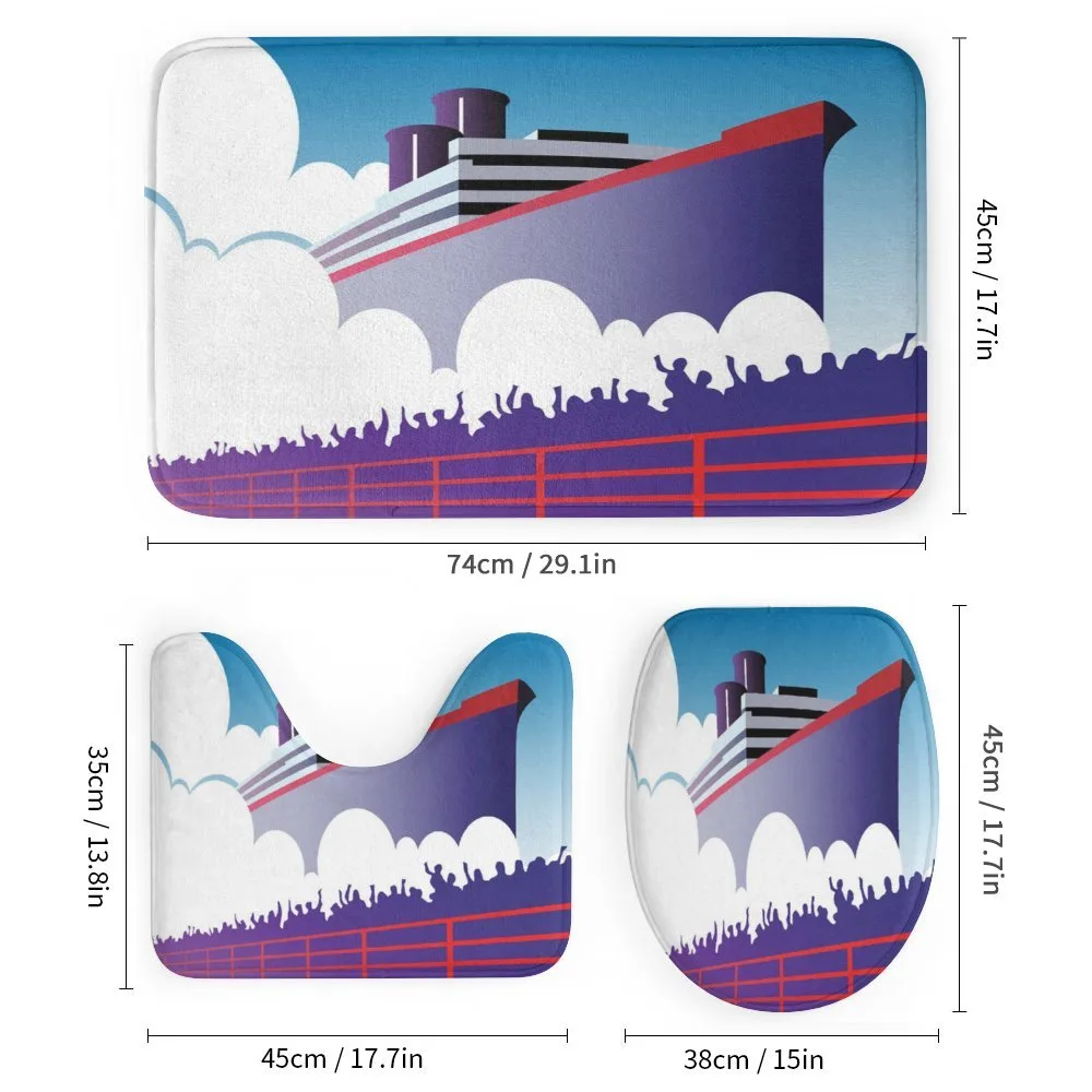 Large Ship with Harbor People — Detail 1