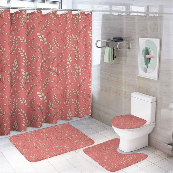 Leaves Twigs Botanical on a shower curtain