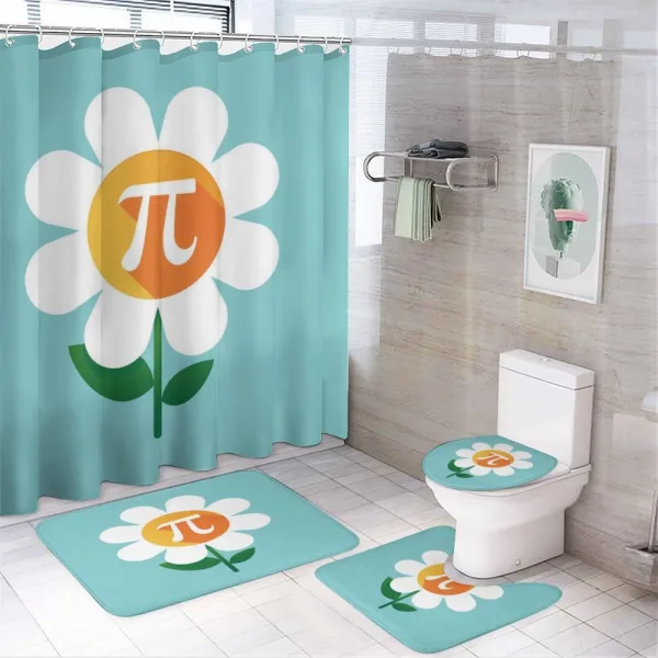 Number on Cartoon Daisy on a shower curtain