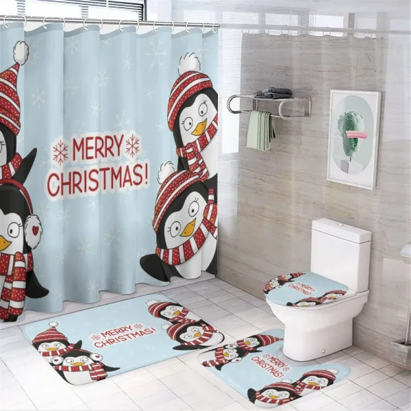 Penguins Kids on a shower curtain