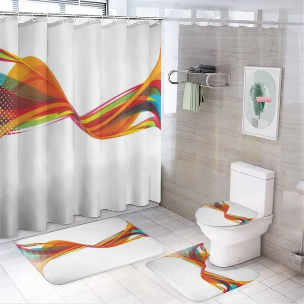 Pixel Details Rainbow on a shower curtain