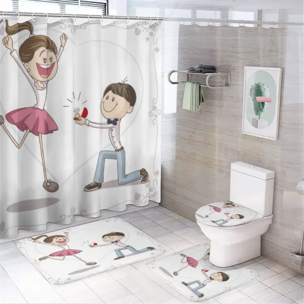 Romantic Couple on a shower curtain