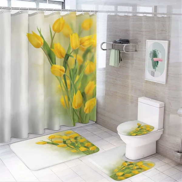 Romantic Tulips on a shower curtain