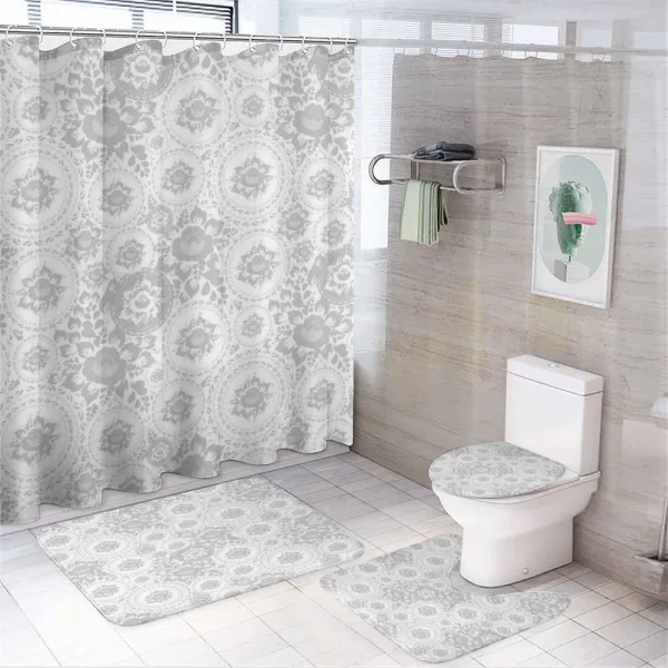 Rose Petals Floret on a shower curtain