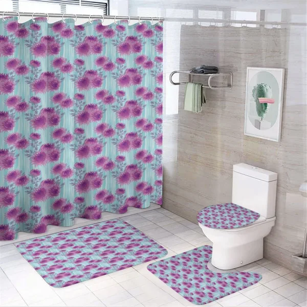 Spring Chrysanthemums on a shower curtain