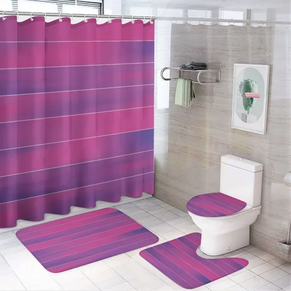Stripes Soft Colors on a shower curtain