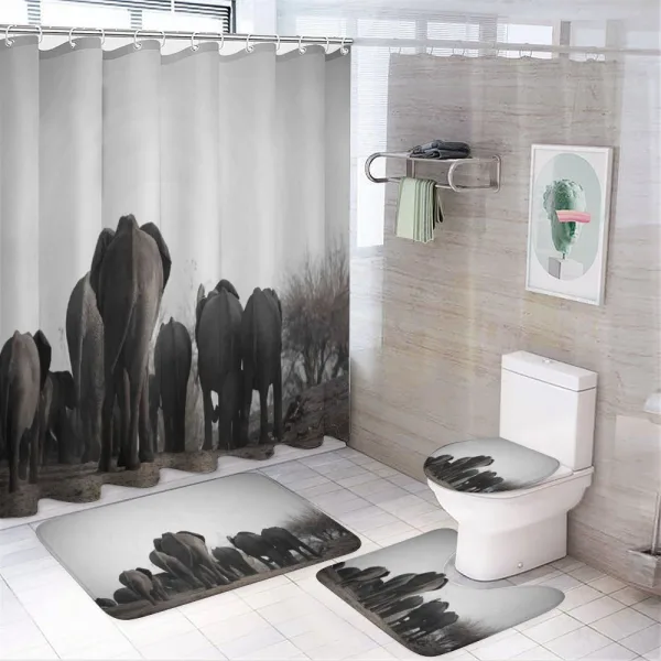 Tropic Wildlife Safari on a shower curtain