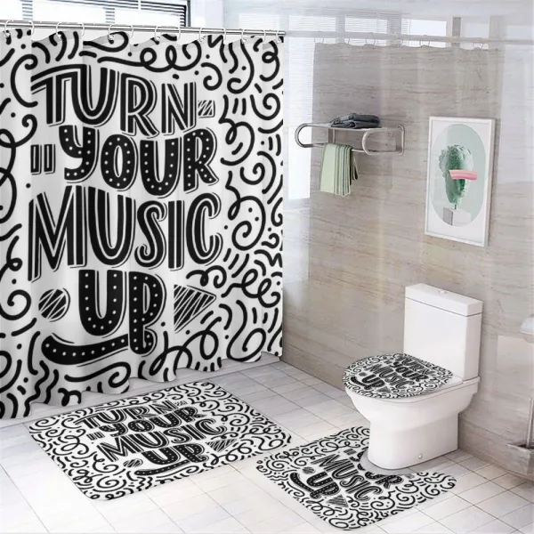 Turn Your Music on a shower curtain