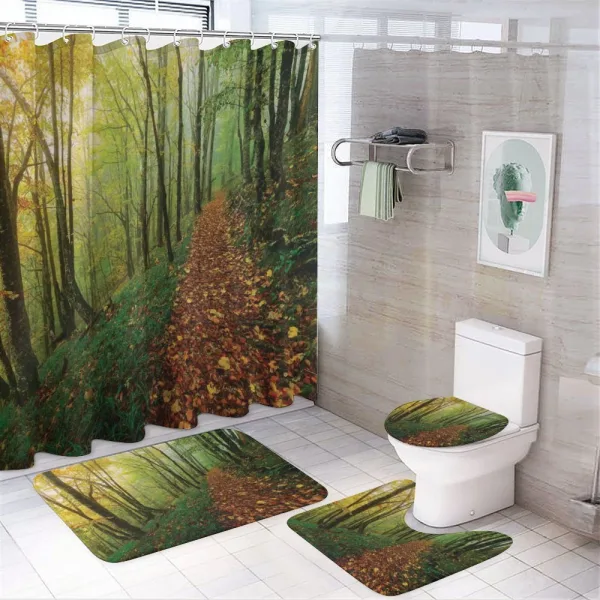 Forest Path View on a shower curtain