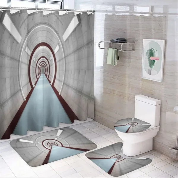 Futuristic Corridor on a shower curtain