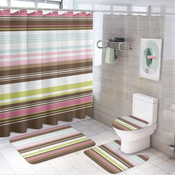 Horizontal Line on a shower curtain